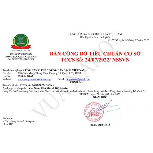 Tiêu chuẩn cơ sở Vua Nano